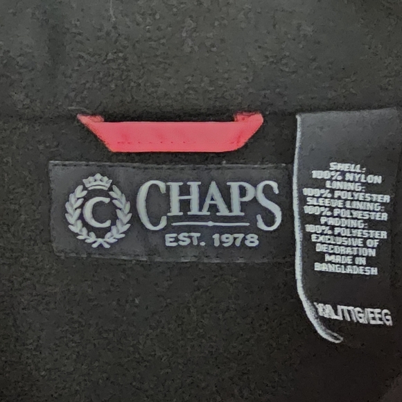 Chaps Jacket Coat Nylon Windbreaker Fleece Lined XXL Red - Picture 2 of 7